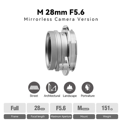M 28mm f5.6 Silver